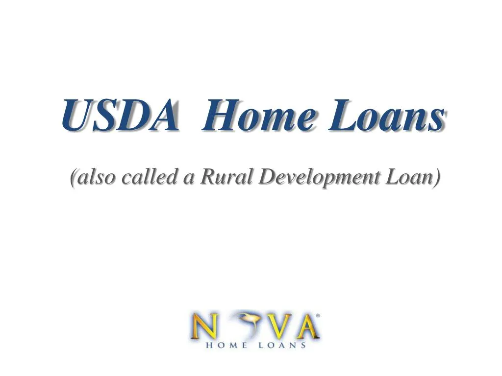 Ppt - Usda Home Loans 