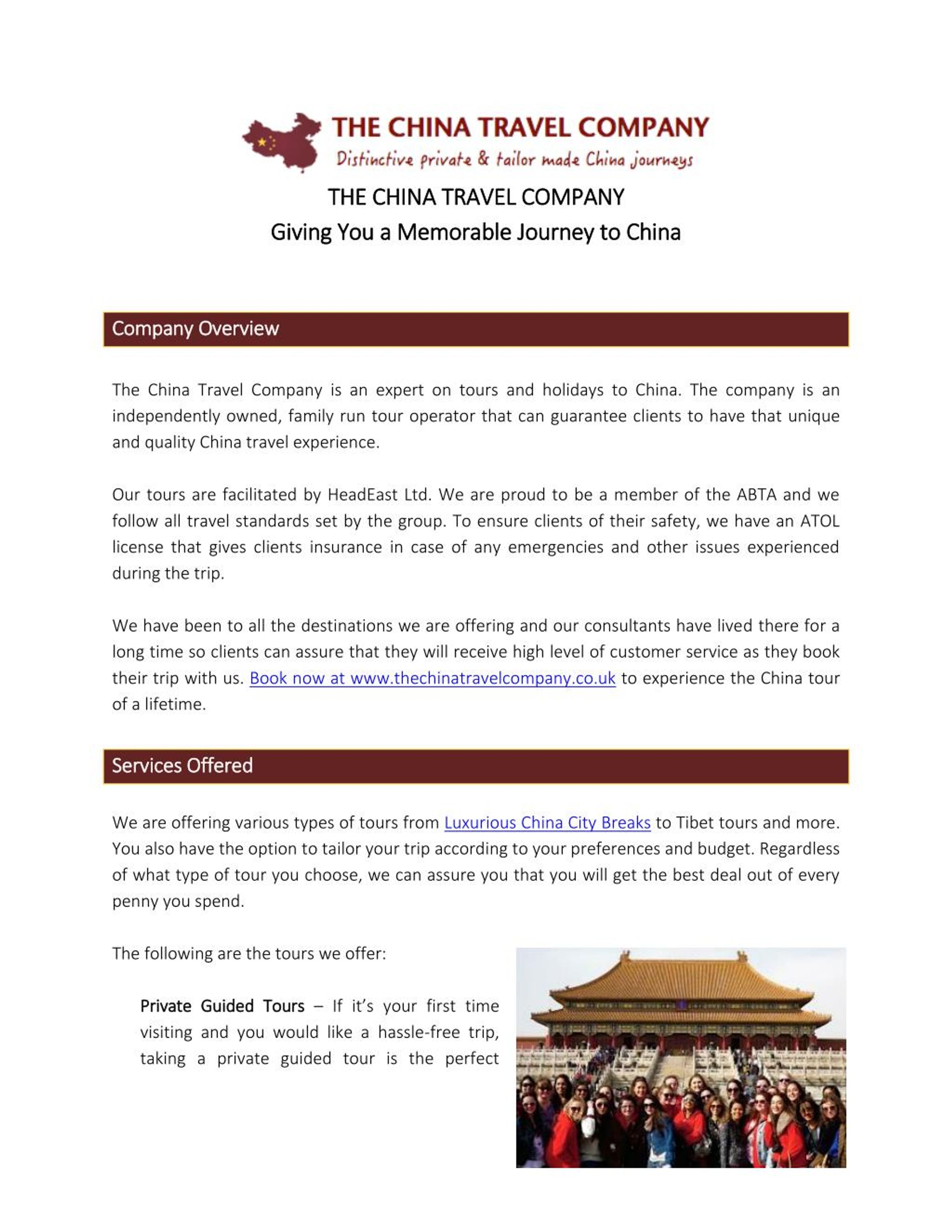 the china travel company