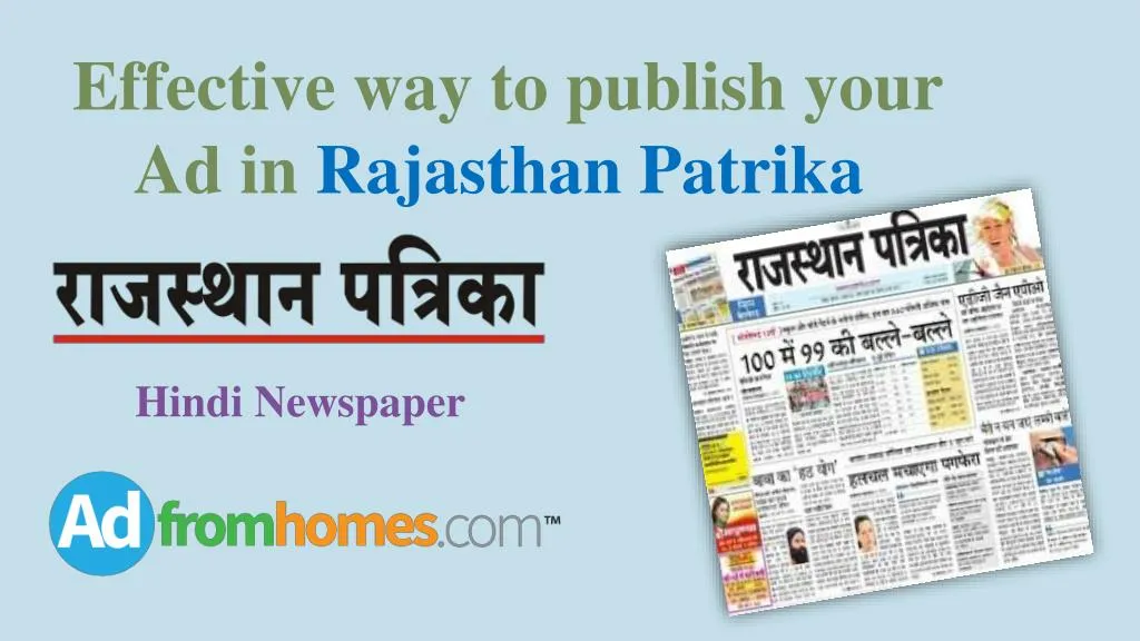 PPT - Rajasthan Patrika Matrimonial ads | newspaper advertisement ...