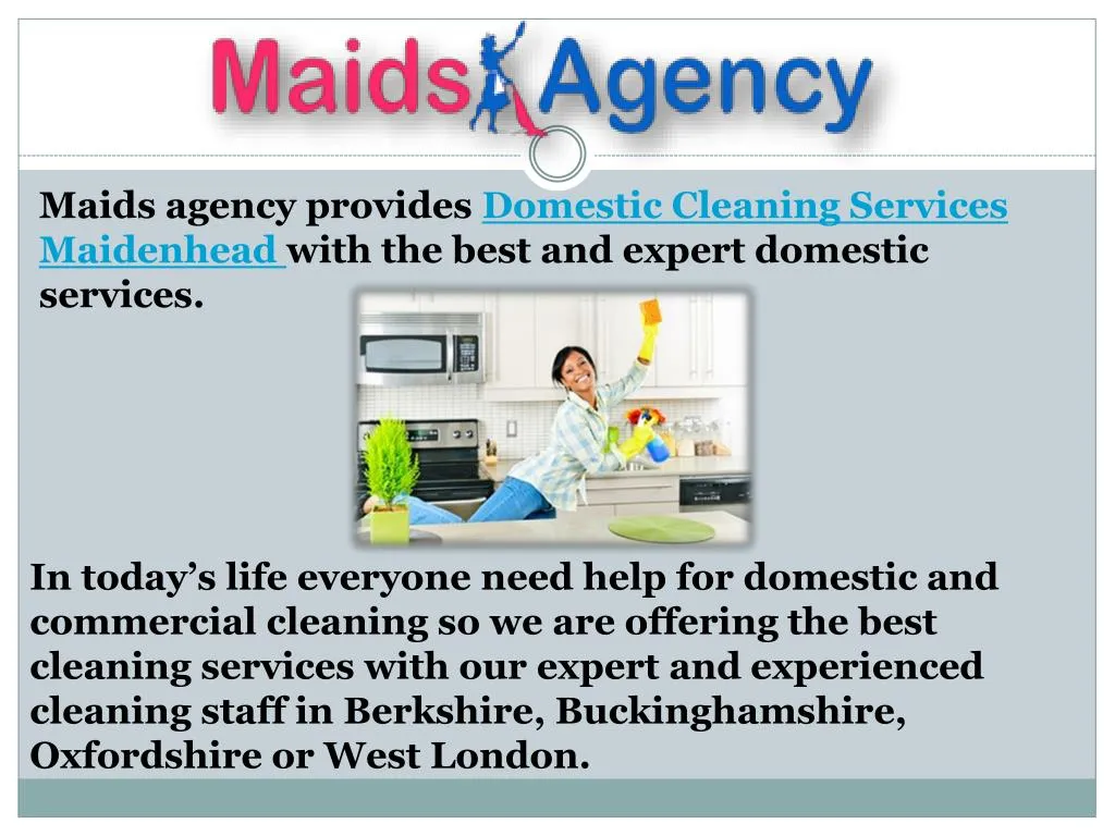 PPT all in one maid service provider in Maidenhead PowerPoint