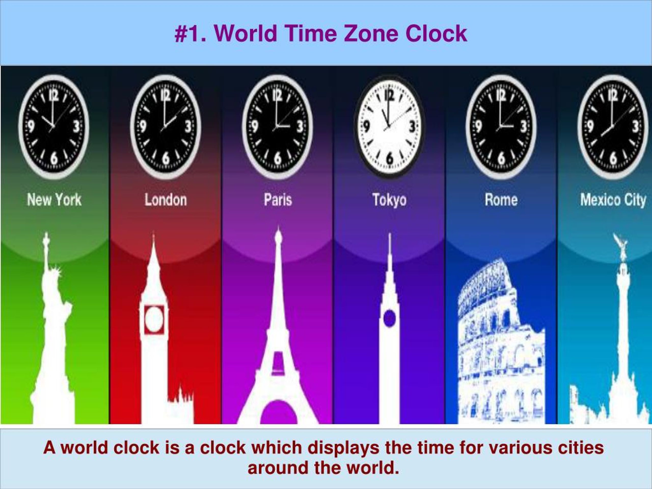 PPT Different Types of Time Zone Clocks PowerPoint Presentation, free