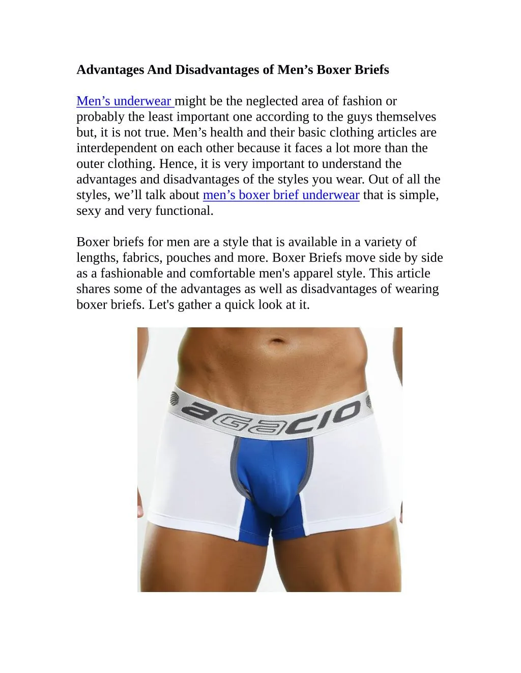 PPT Advantages And Disadvantages of Men’s Boxer Briefs PowerPoint
