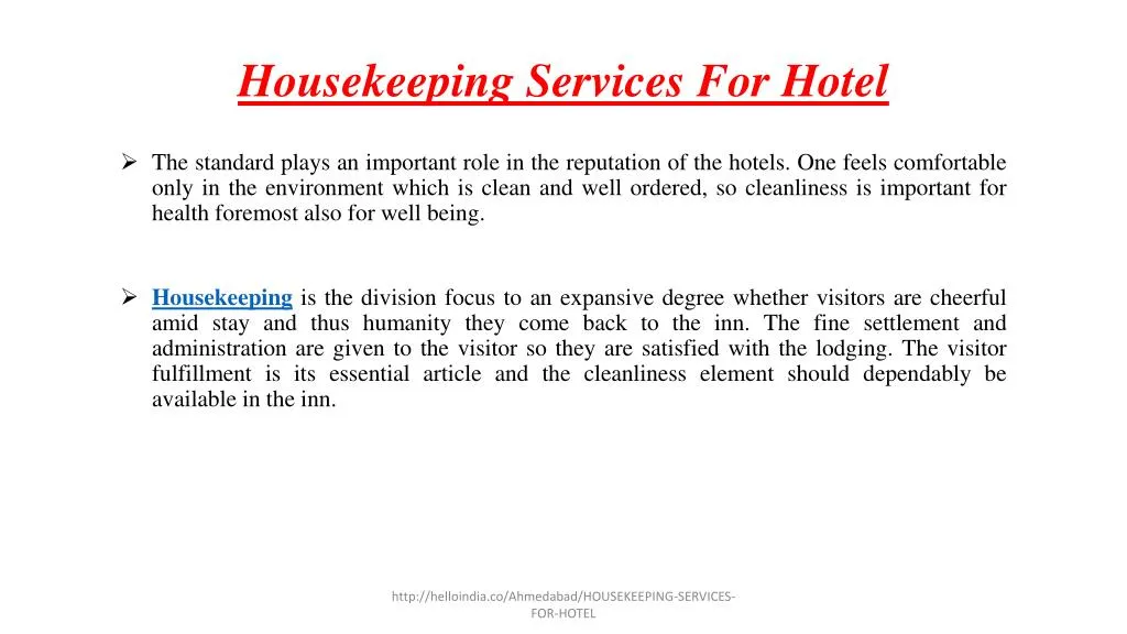 hotel housekeeping ppt presentation free download