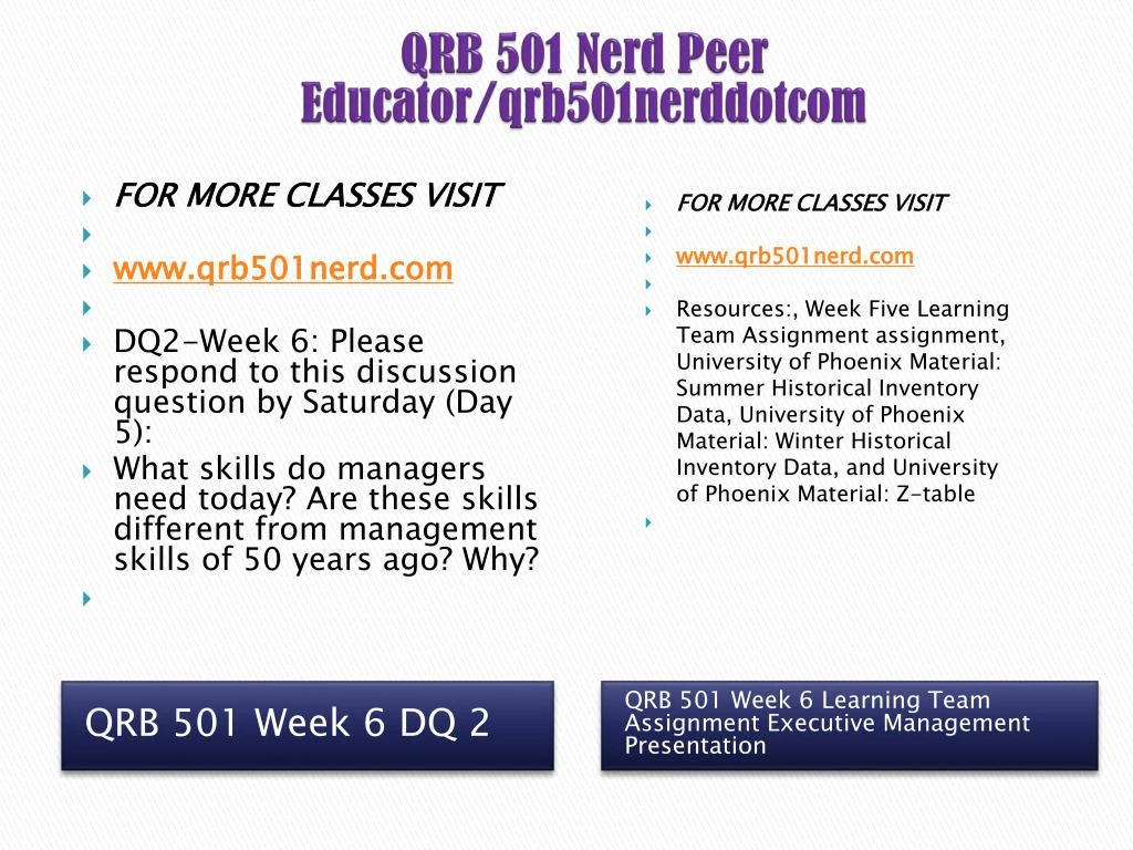 qrb501 powerpoint presentation executive management qrb501 powerpoint presentation executive management