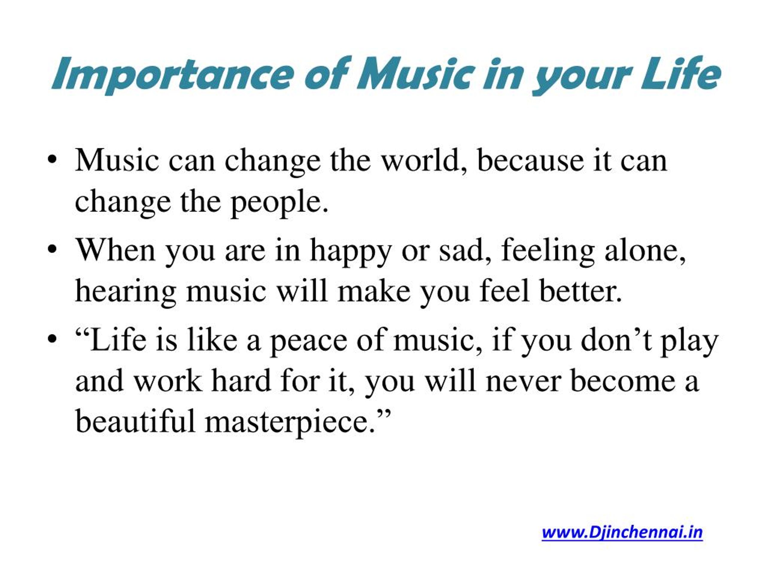 PPT Importance Of Music In Life PowerPoint Presentation Free 