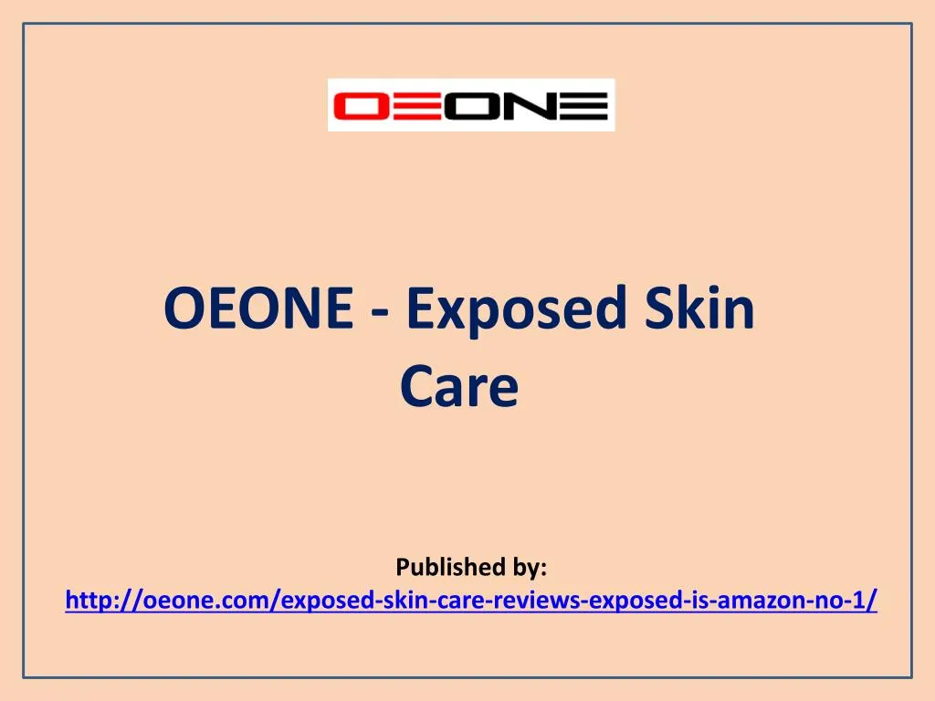 oeone exposed skin care n.