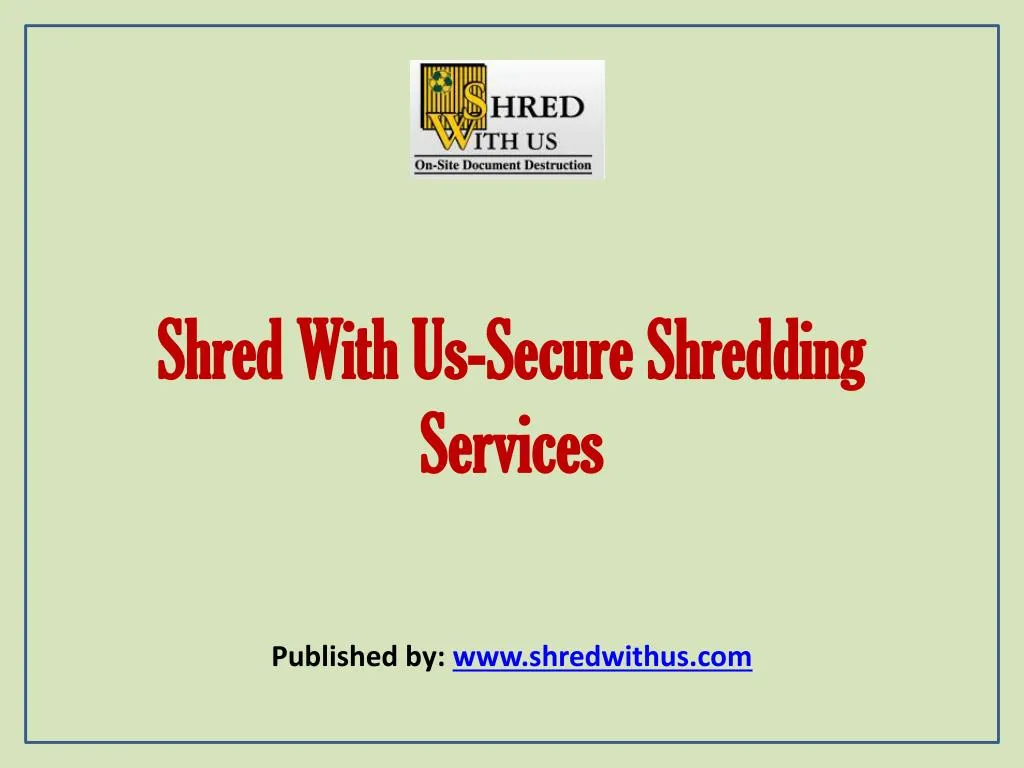 shred services near me