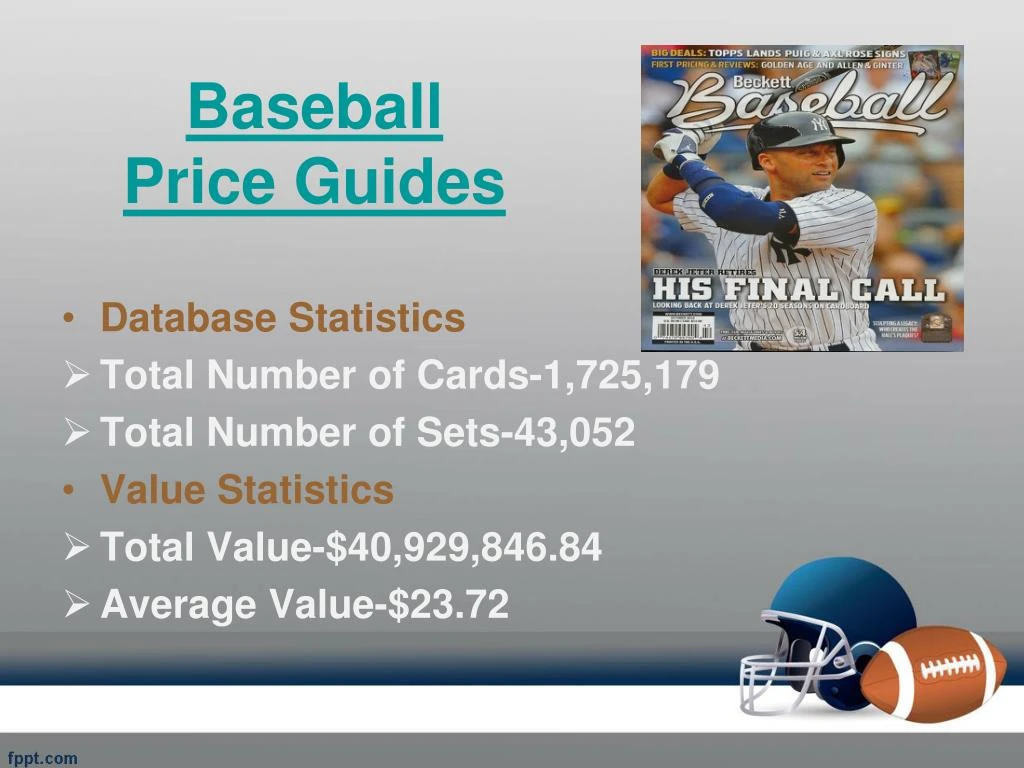 PPT Online Sports Cards Price Guide Subscription PowerPoint