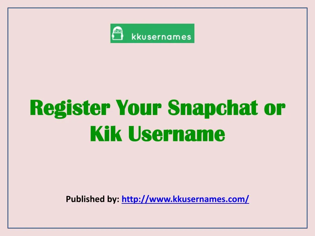 Free kik usernames