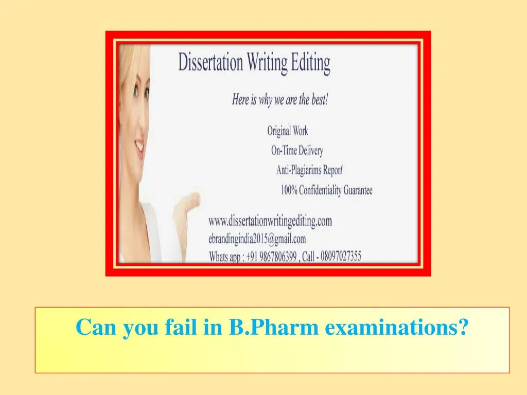 can you fail in b pharm examinations n.
