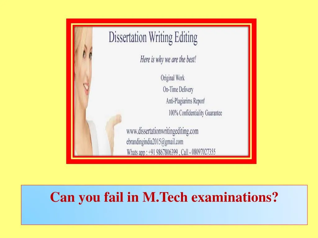 can you fail in m tech examinations n.