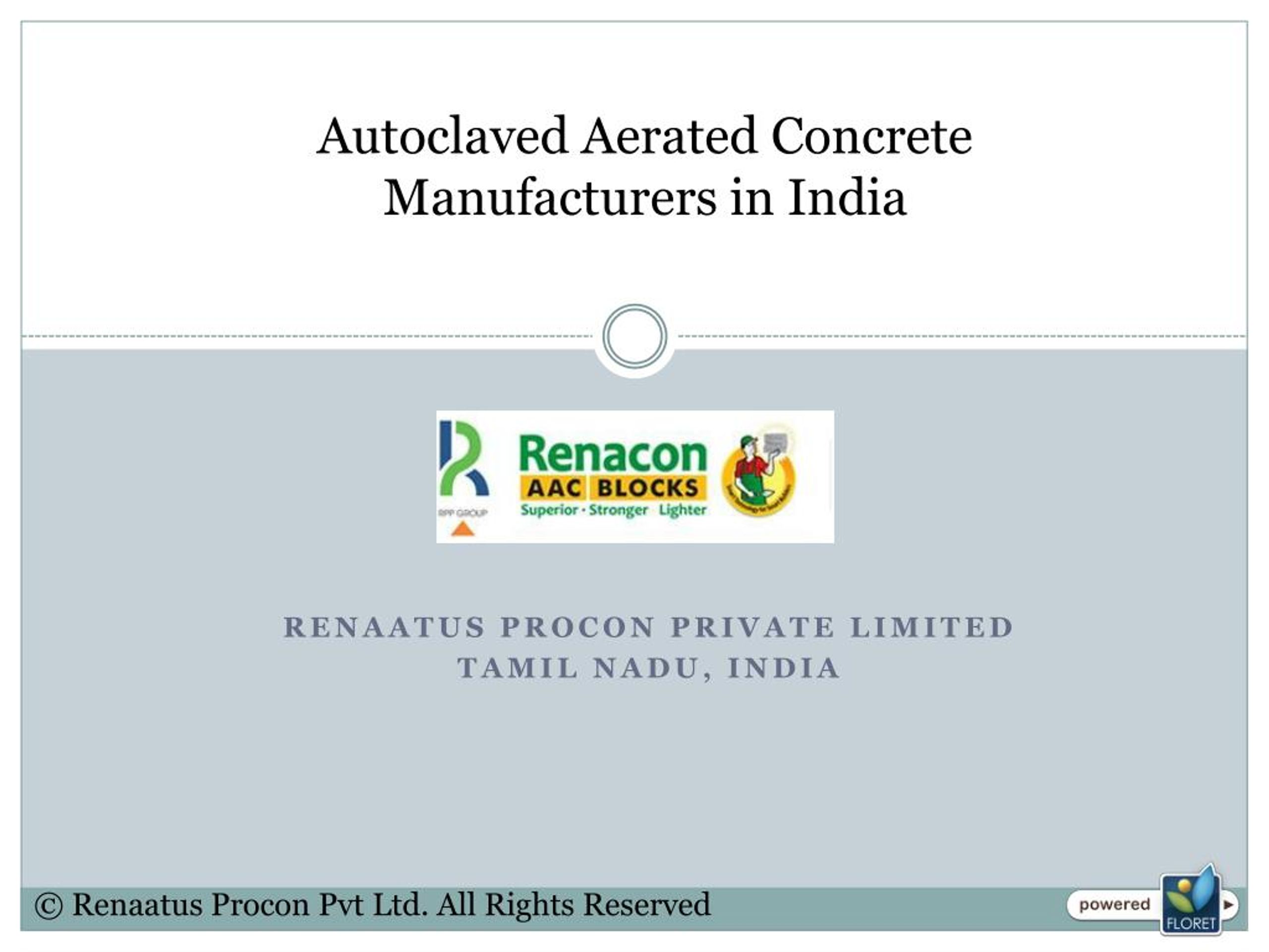 autoclaved aerated concrete manufacturers in india l