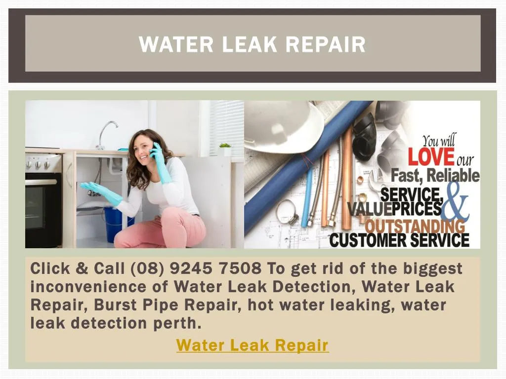 water leak repair n.
