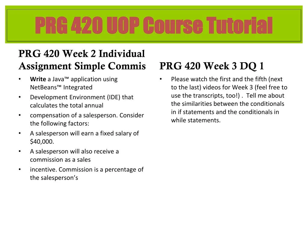 prg420 v10 week 4 individual assignment prg420 v10 week 4 individual assignment