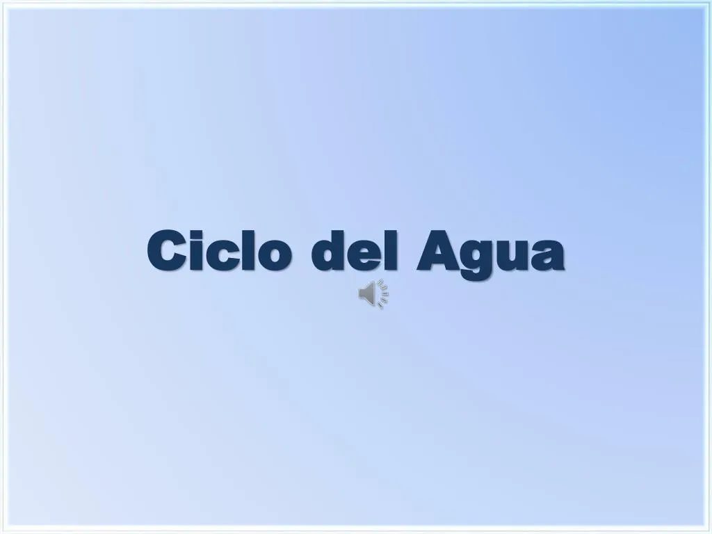 ciclo del agua n.