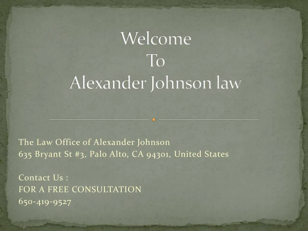 welcome to alexander johnson law n.