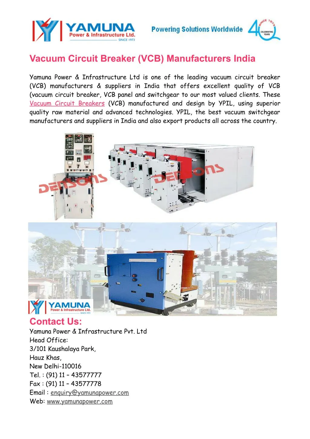 PPT Vacuum Circuit Breaker (VCB) Manufacturers India PowerPoint