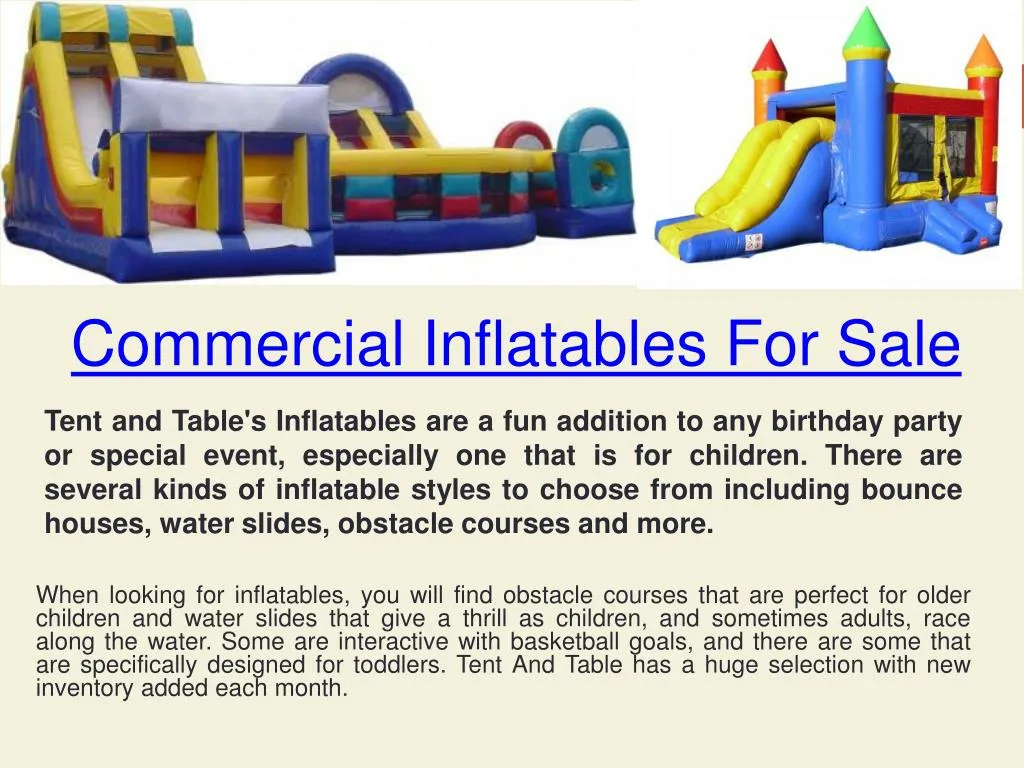 used commercial inflatables