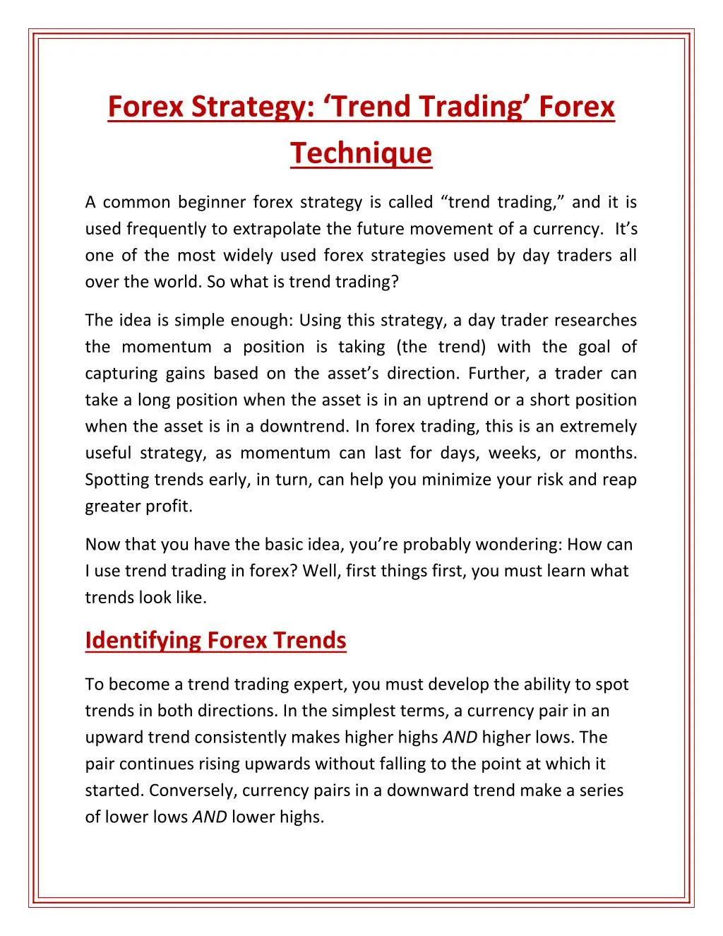 Beginner forex pairs