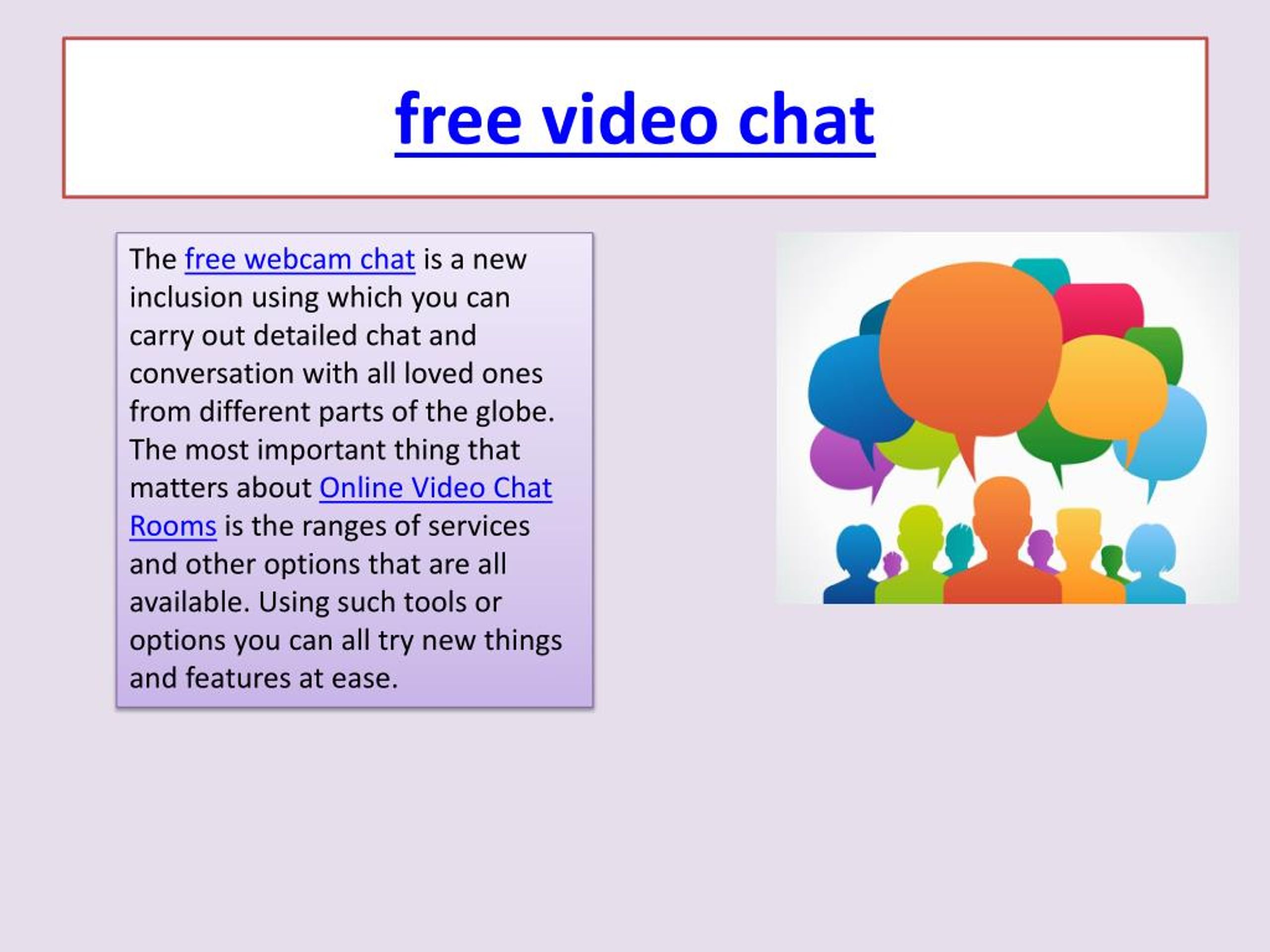 Free webcam chat rooms