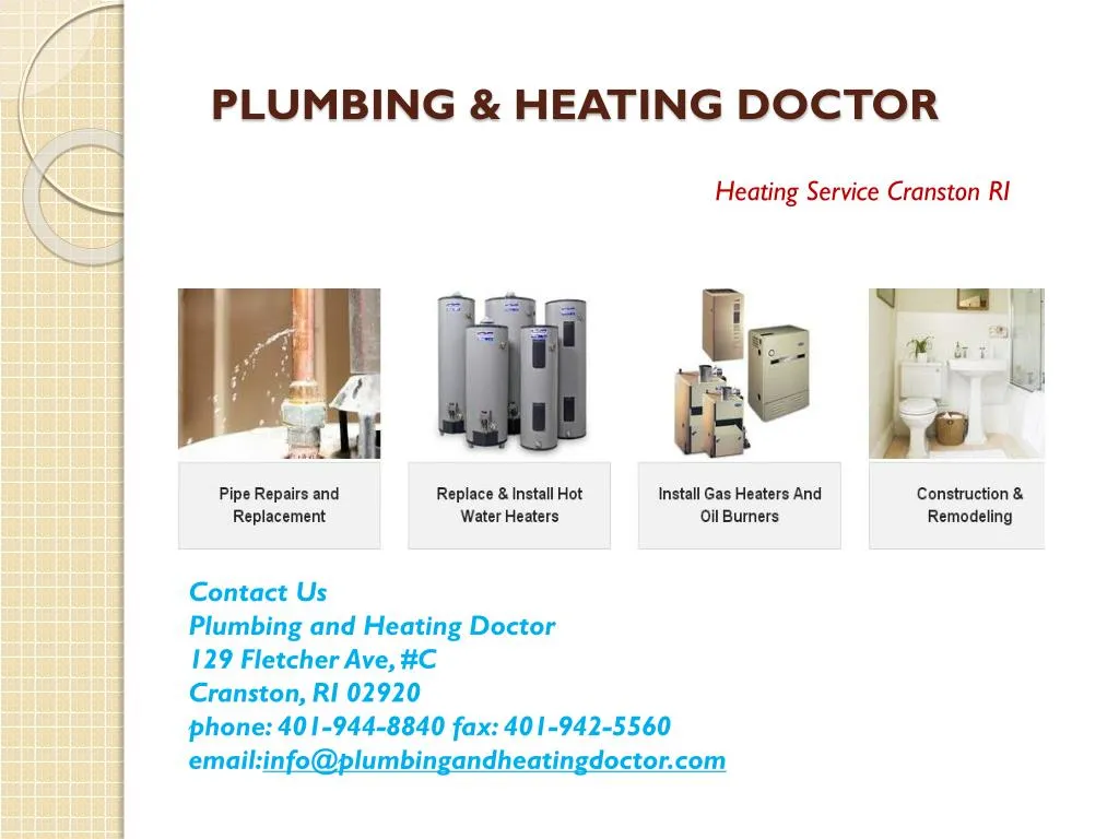 plumbing heating doctor n.