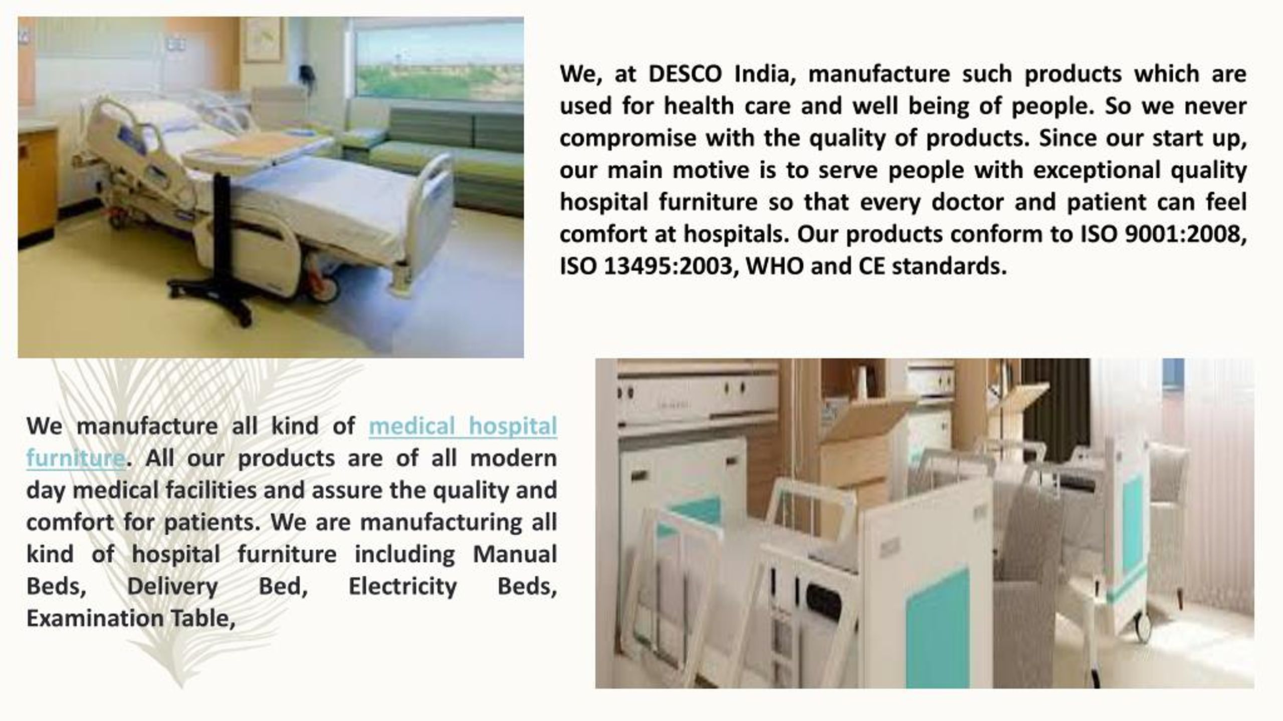 Ppt Medical Furniture Manufacturers For Hospitals Desco