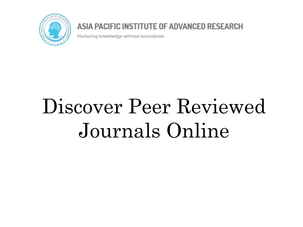 peer reviewed journals websites