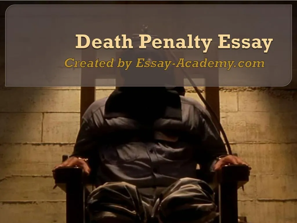 essay death penalty