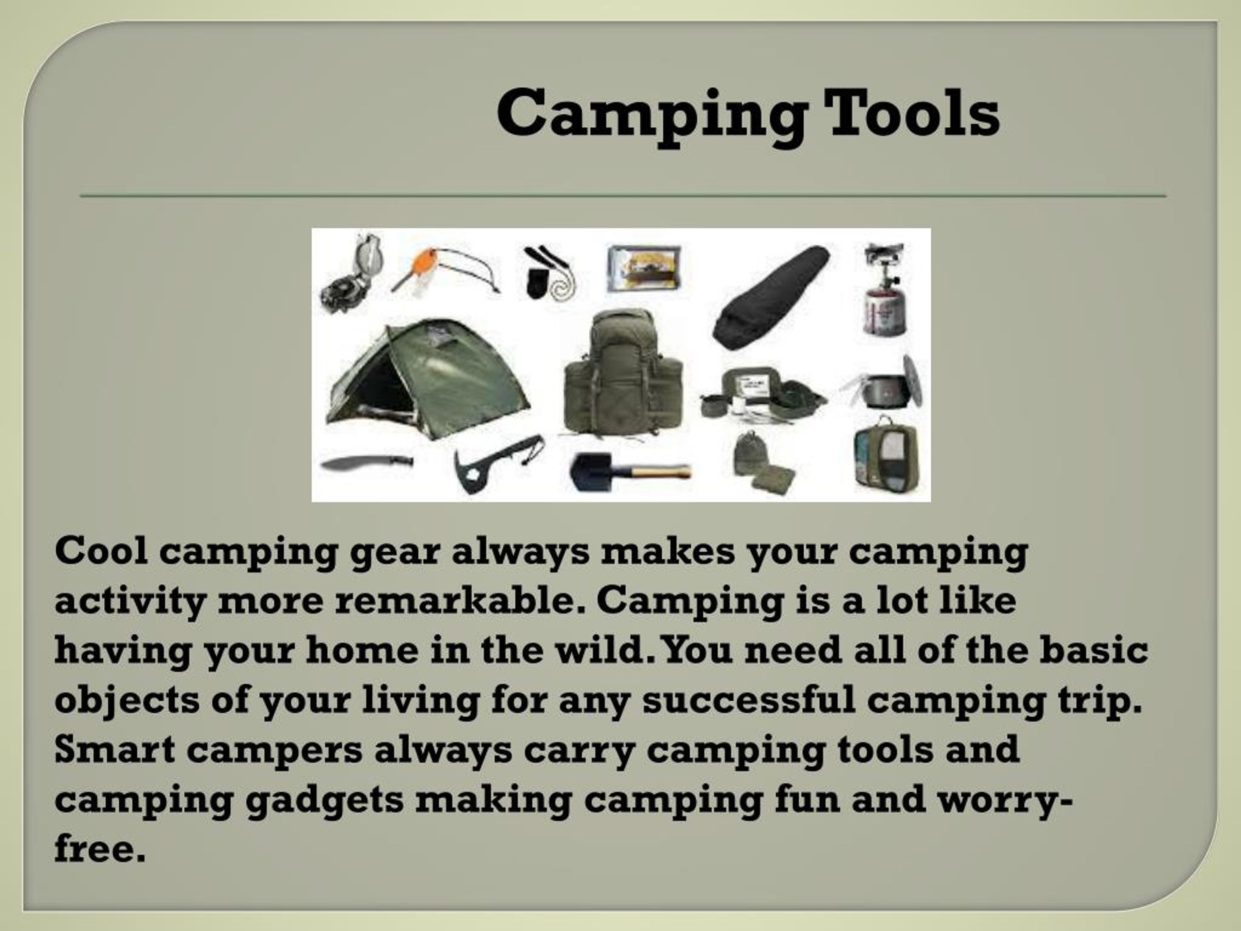 camping tools & more