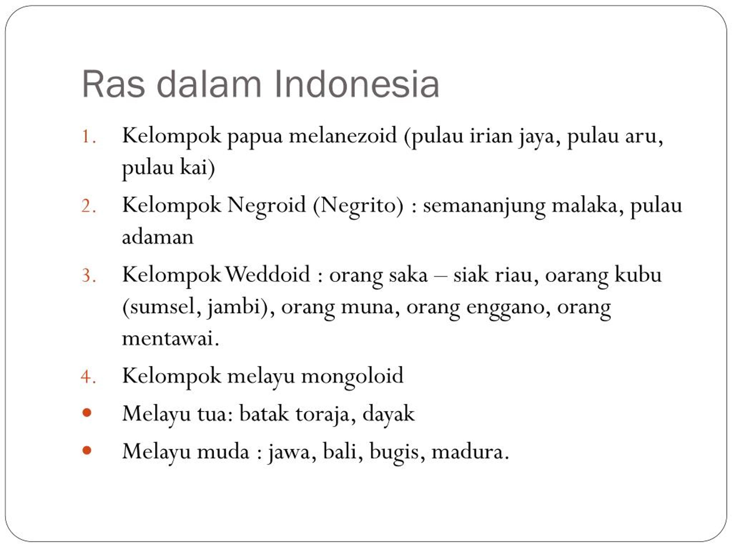 Papua pulau aru pulau kai termasuk dalam kelompok ras