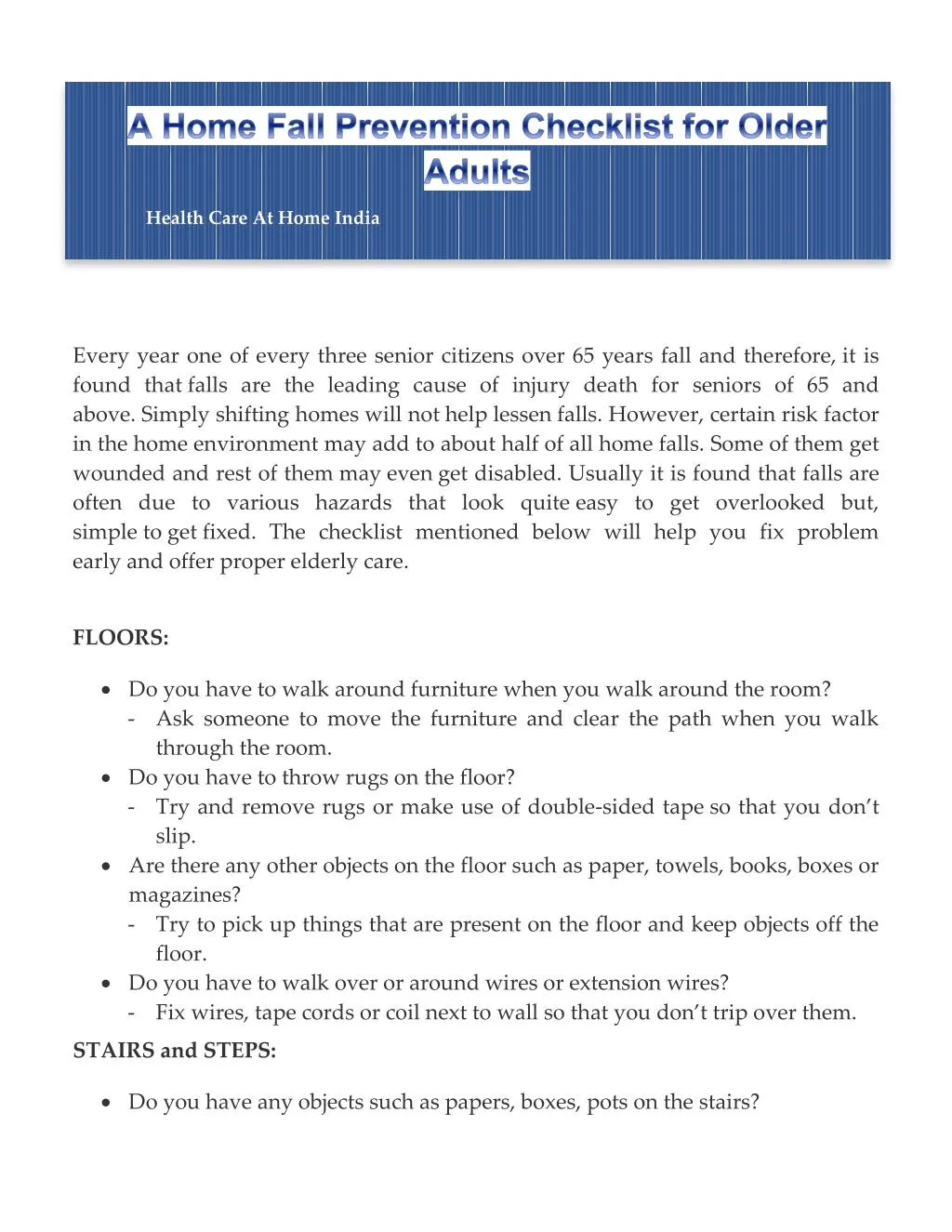 PPT A Home Fall Prevention Checklist For Older Adults PowerPoint ppt-a-home-fall-prevention-checklist-for-older-adults-powerpoint