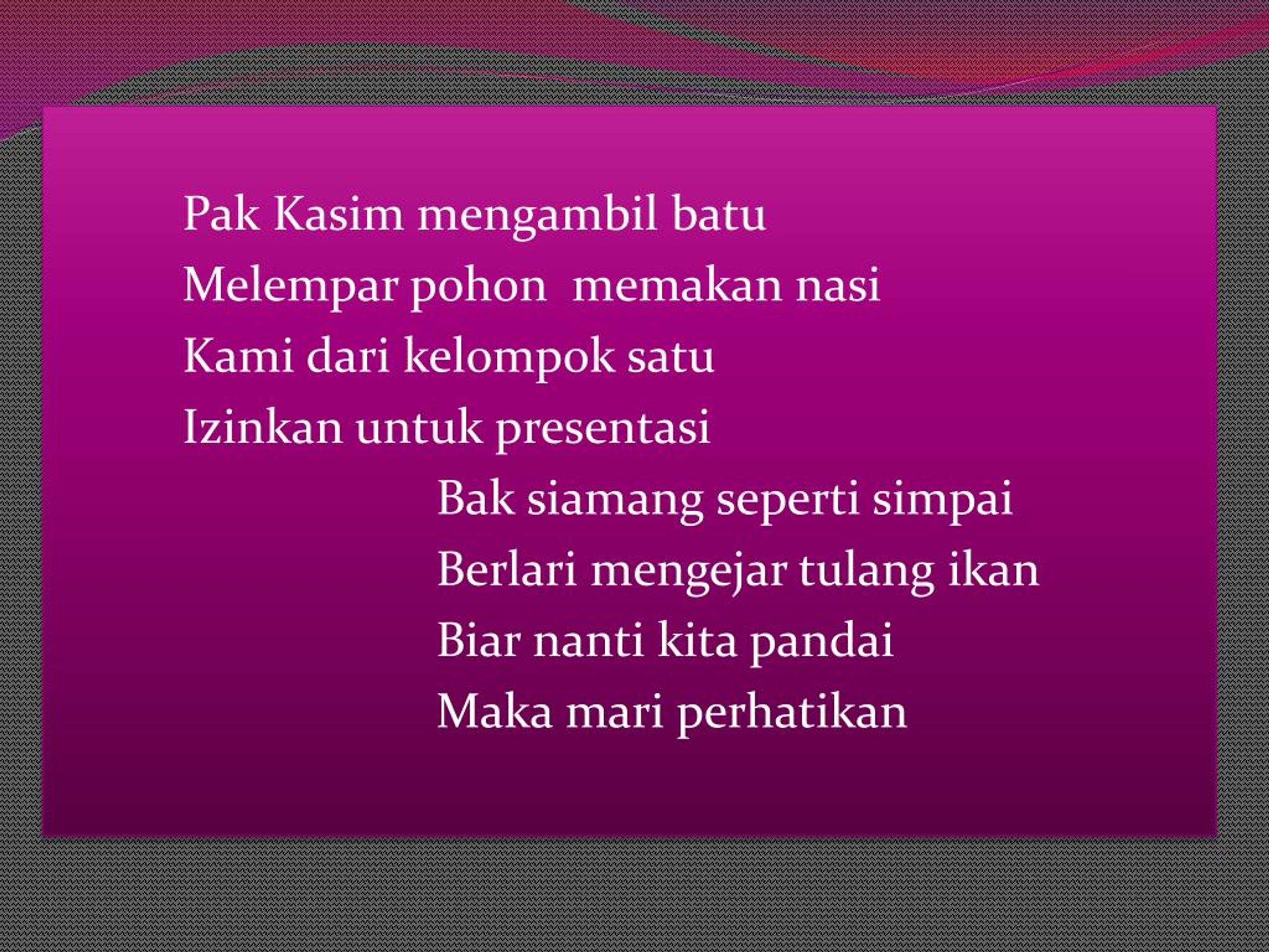 PPT Struktur dan kaidah  pantun PowerPoint Presentation 