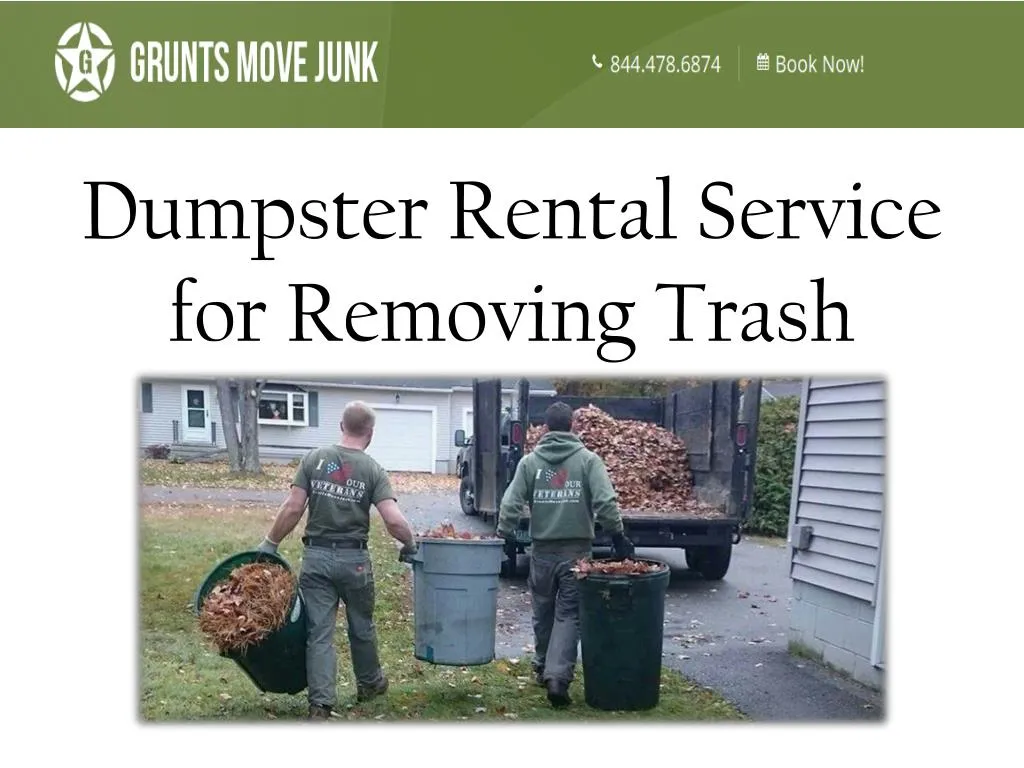 dumpster rental service for removing trash n.