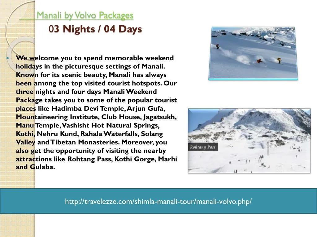 manali by volvo packages 0 3 nights 04 days n.