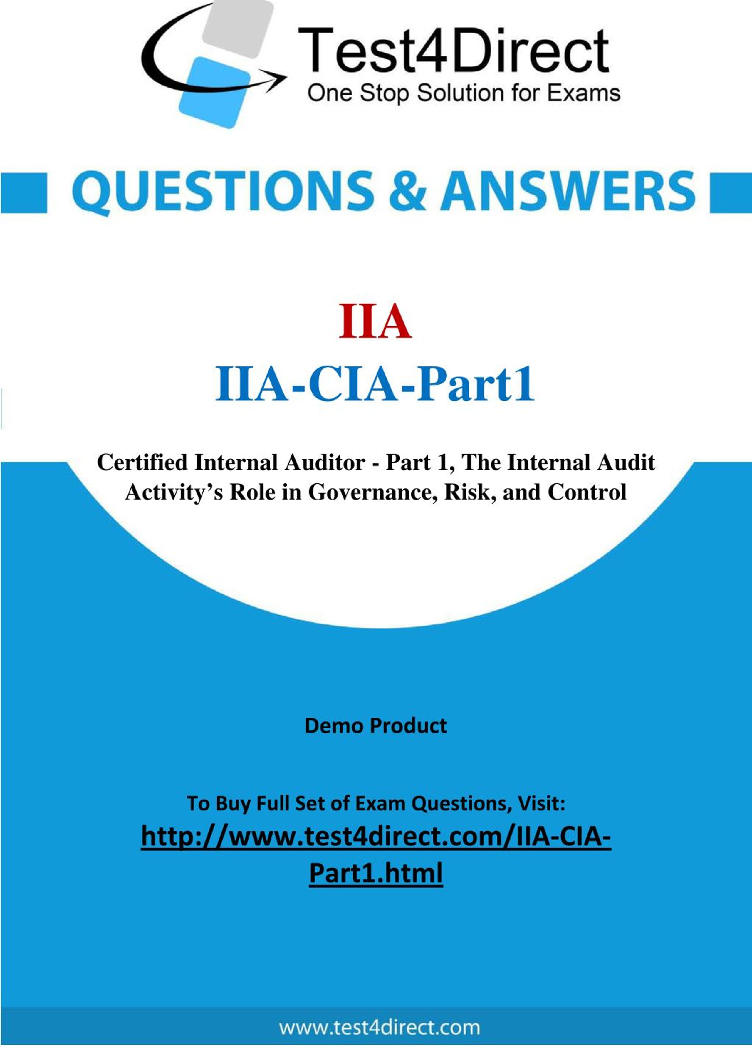 IIA-CIA-Part1 Vorbereitung