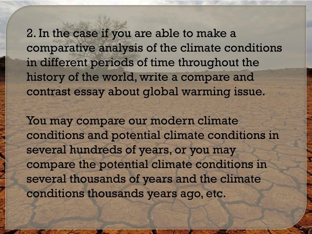 Global warming essay ppt
