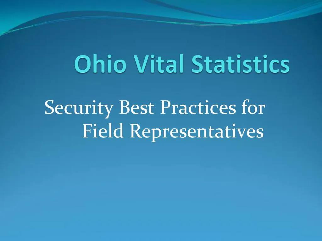 PPT Ohio Vital Statistics PowerPoint Presentation, free download ID