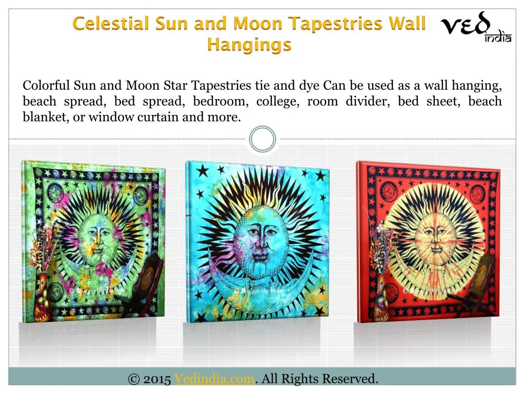 celestial sun and moon tapestries wall hangings n.