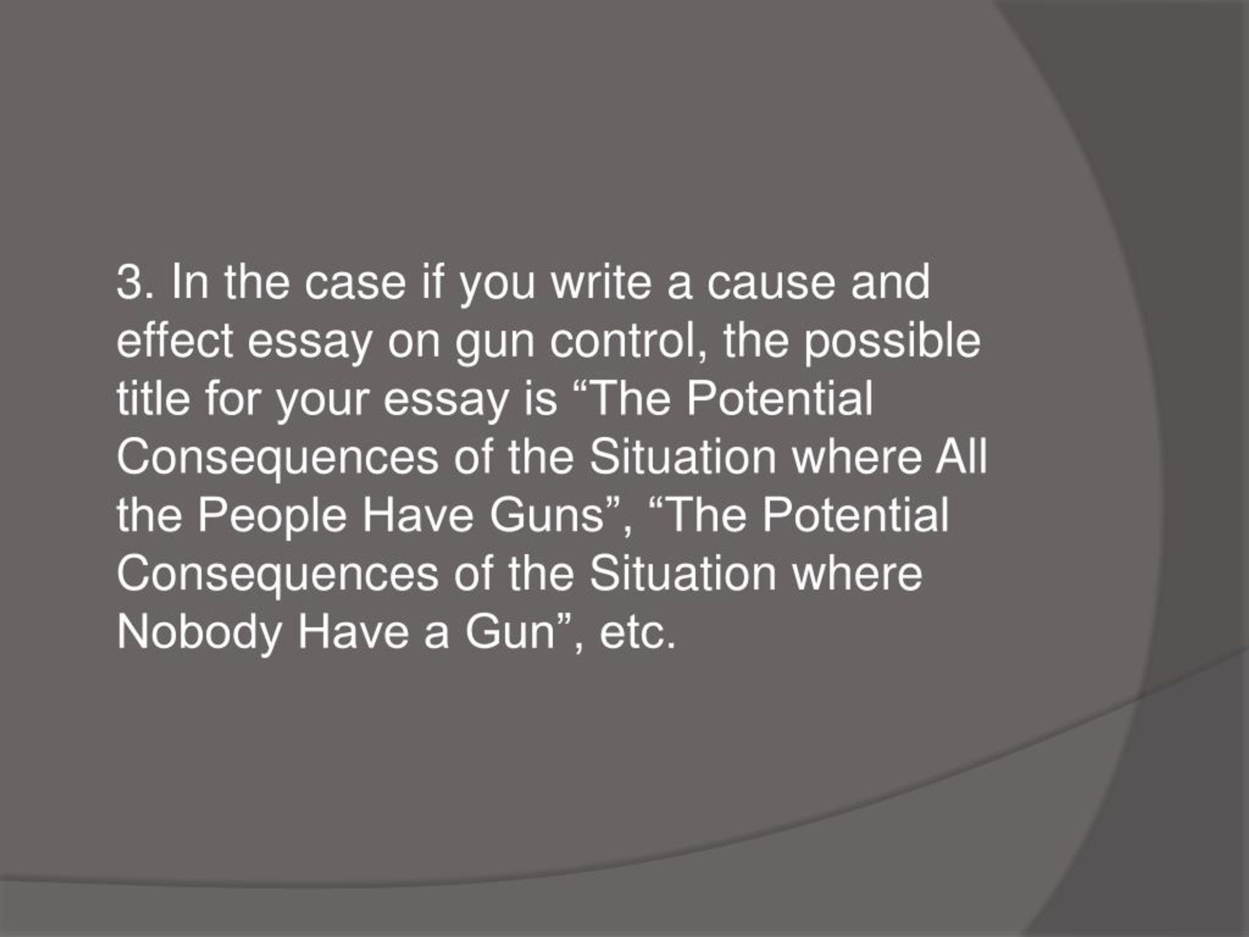informative essay about gun control