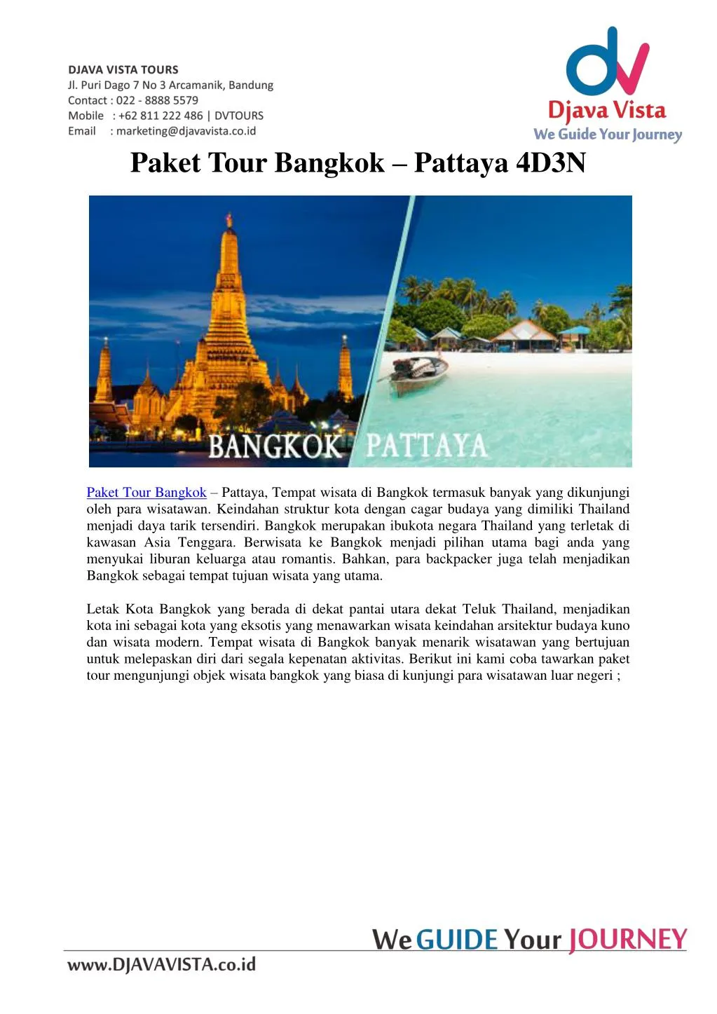 Ppt Berwisata Di Bangkok Pataya Powerpoint Presentation