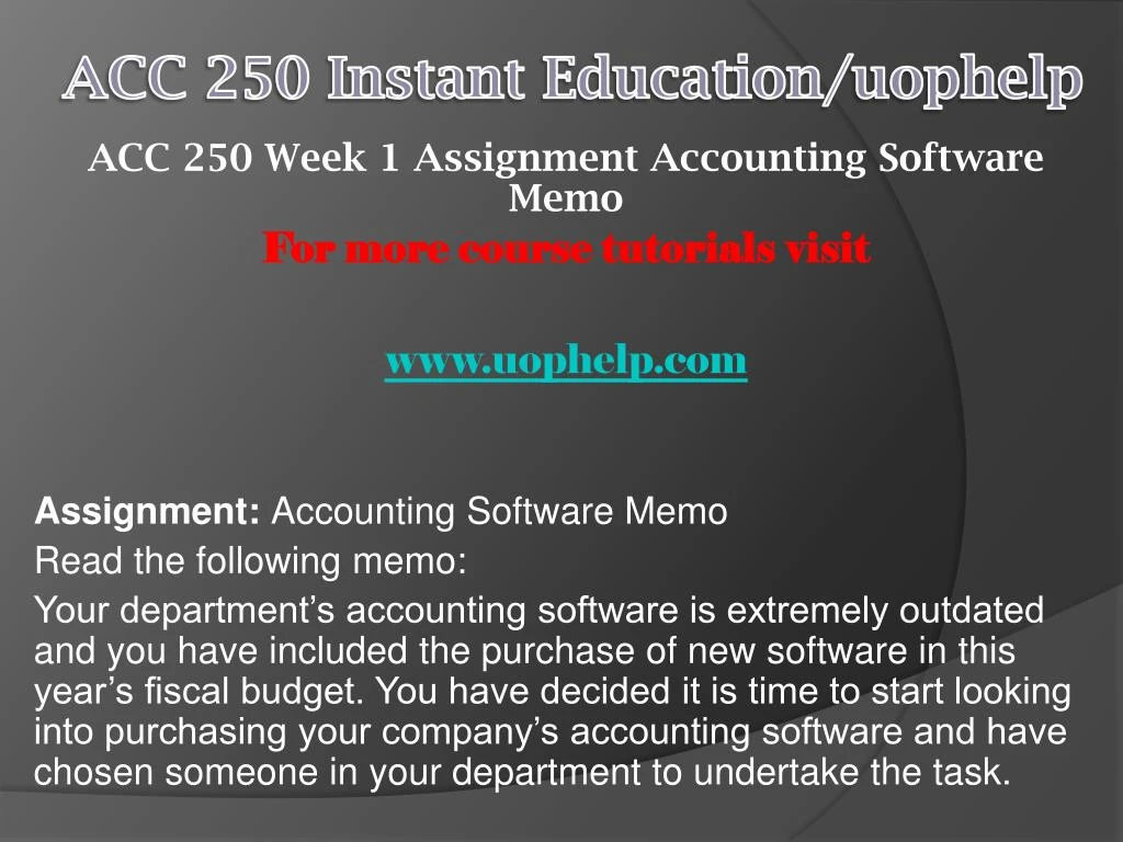 assignment accounting software memo assignment accounting software memo