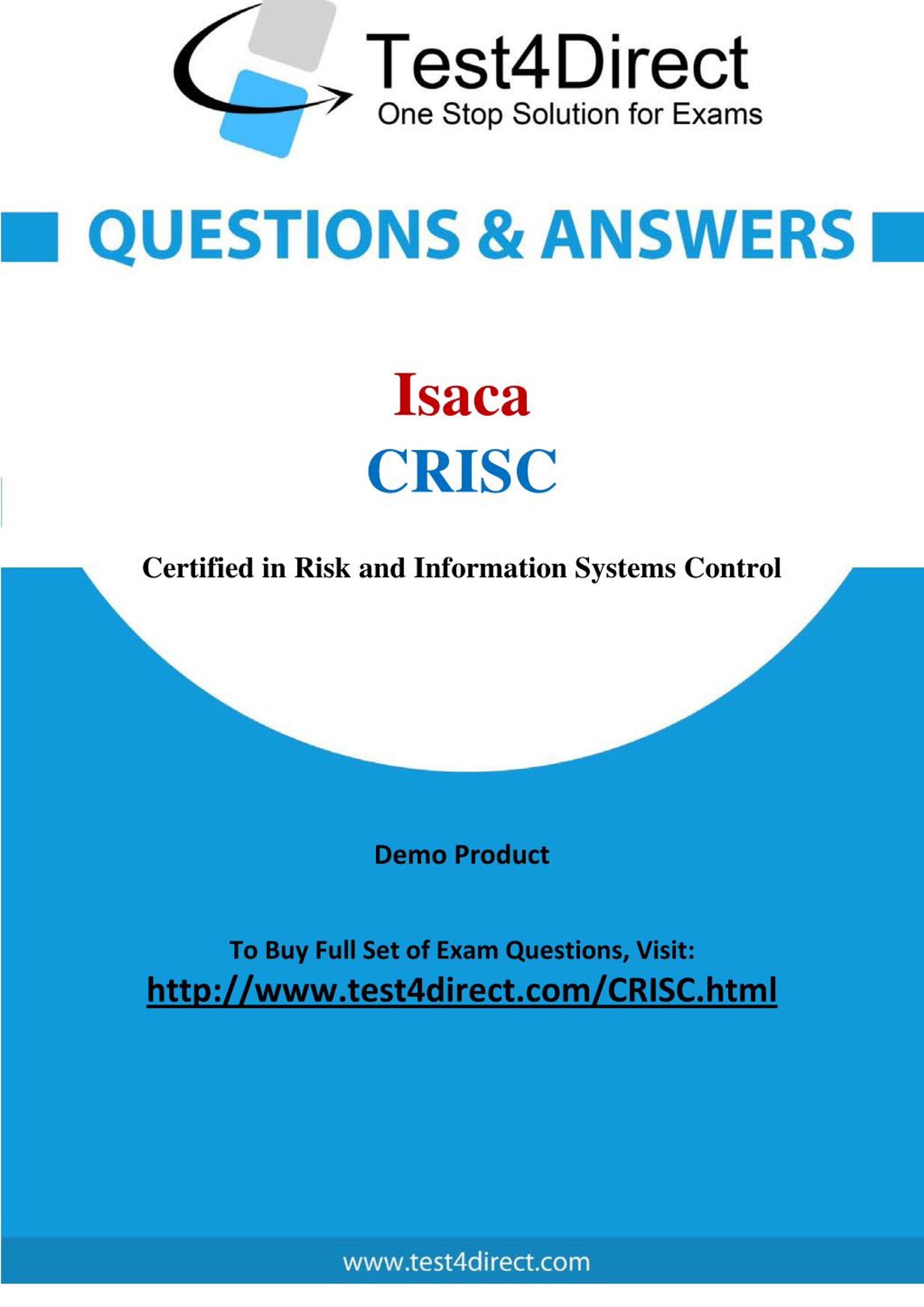 Free CRISC Download Pdf