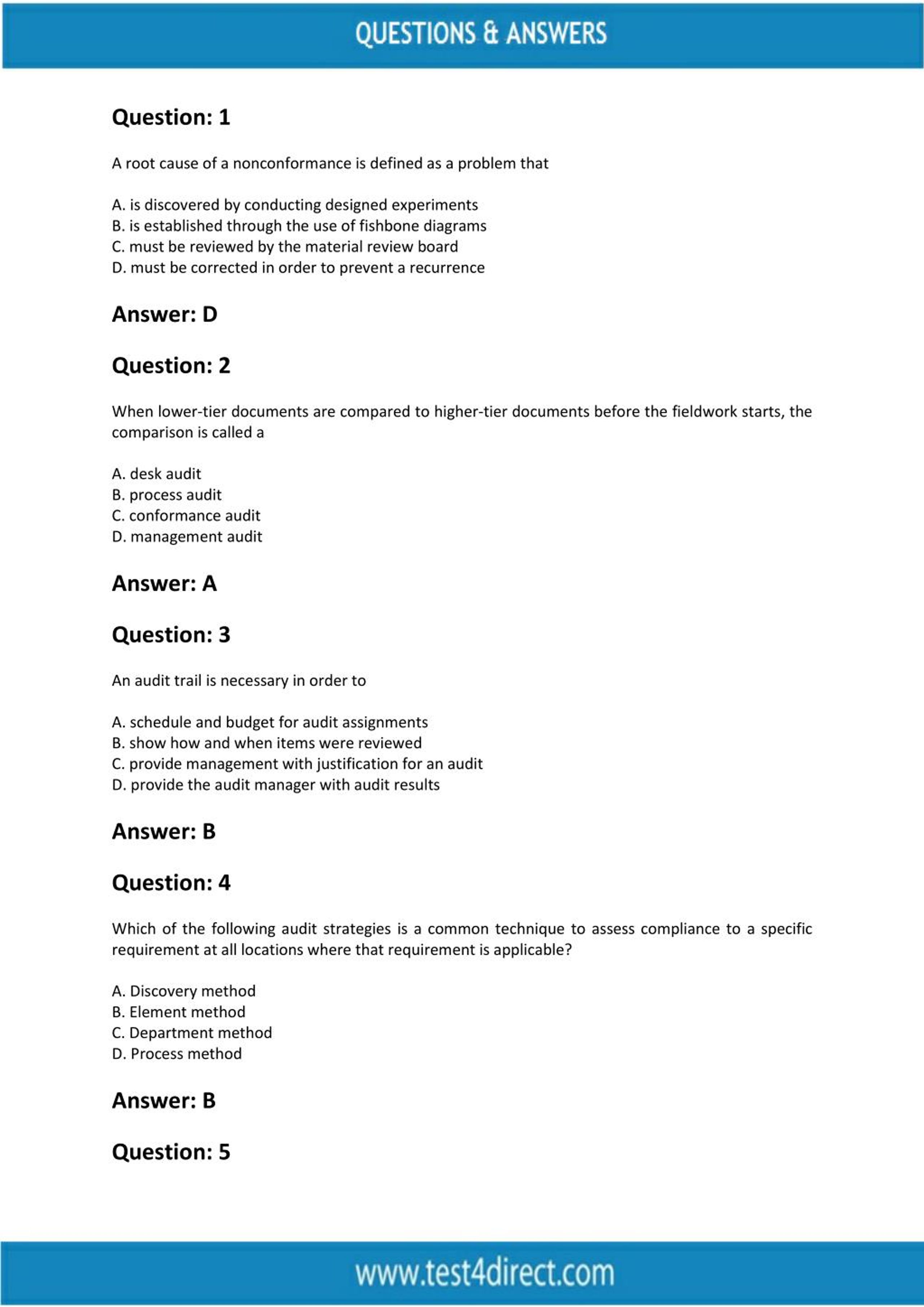 Test CRE Lab Questions