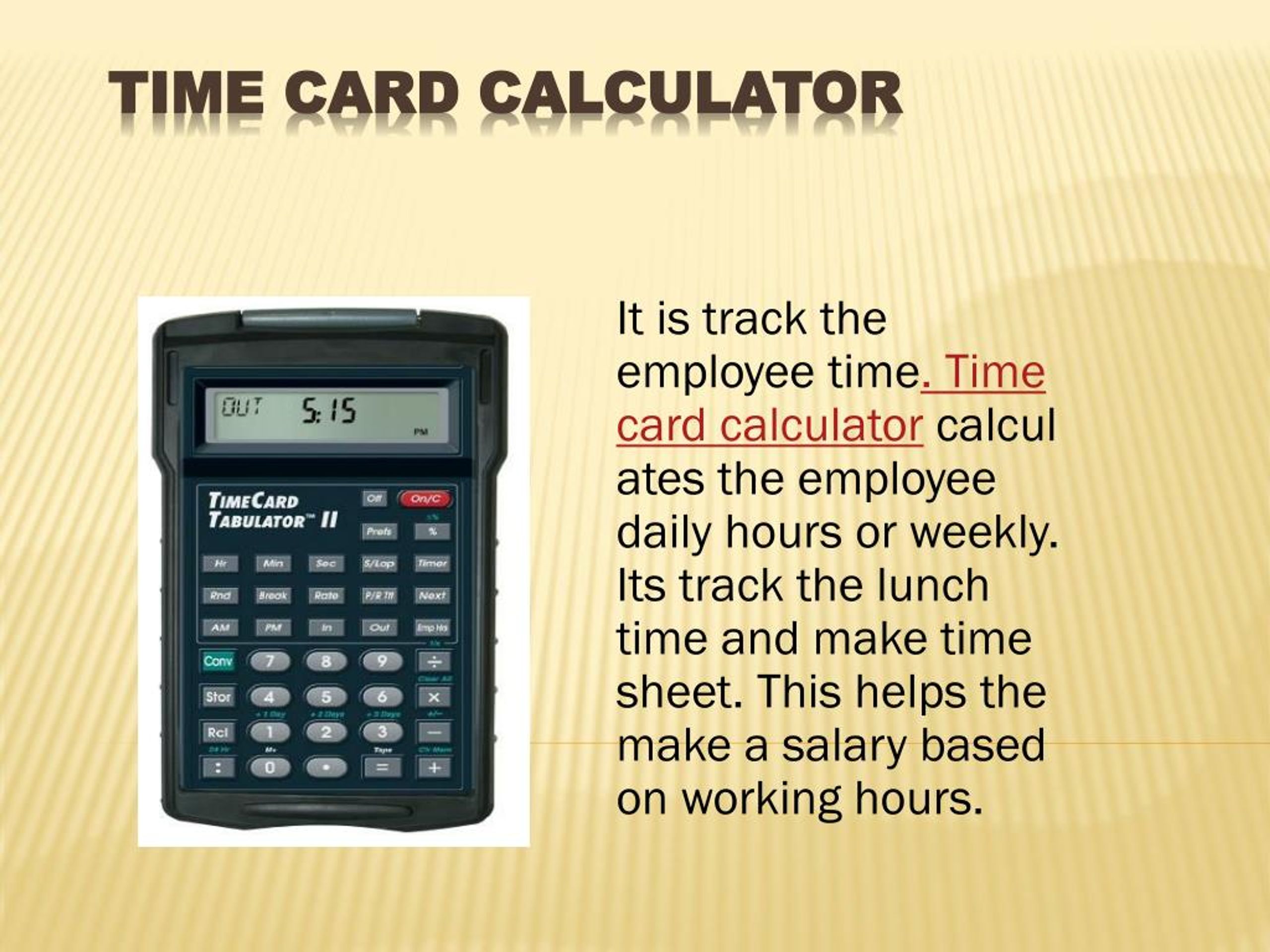 free time calc