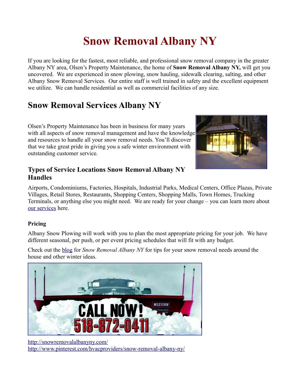 PPT Snow Removal Albany NY PowerPoint Presentation, free download