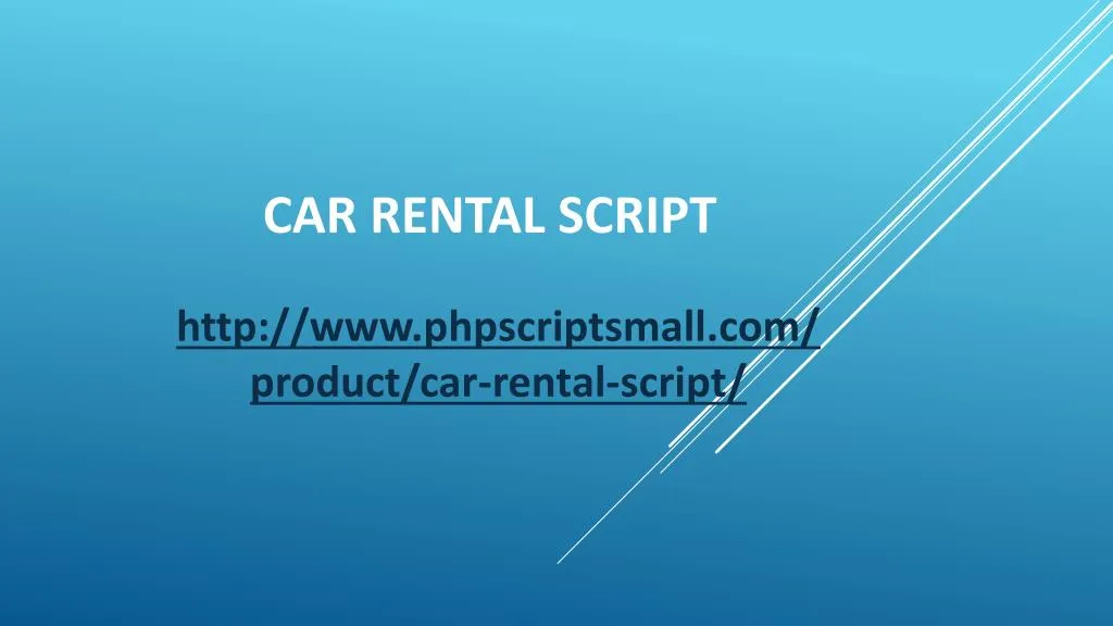 car rental script n.