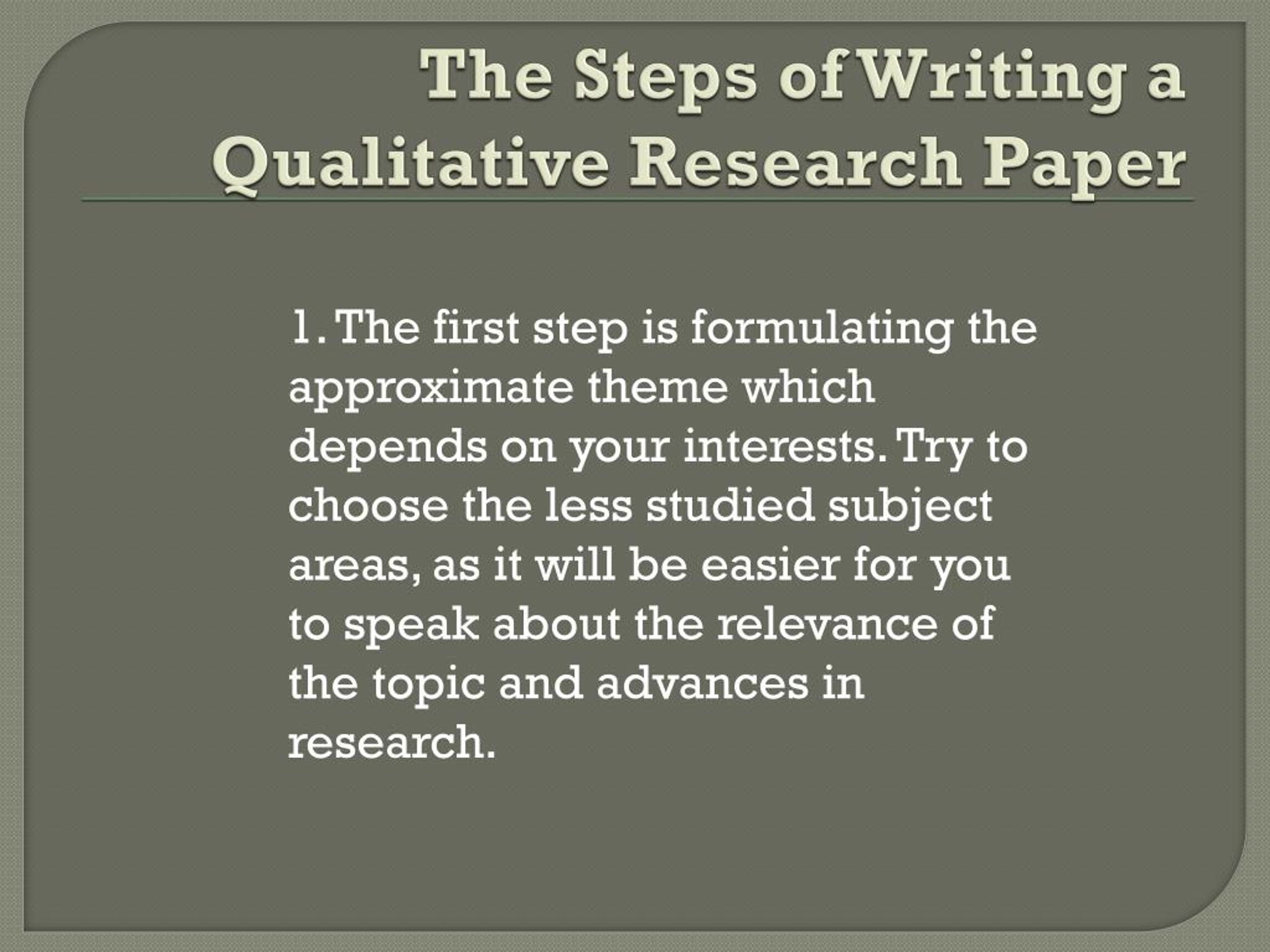 how to write qualitative findings in dissertation