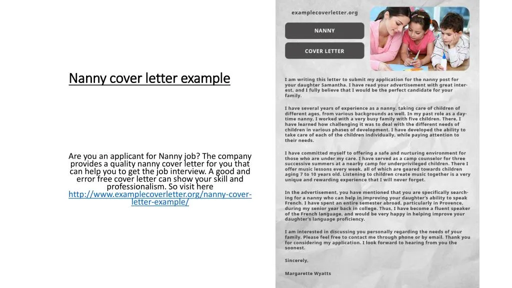 PPT - Nanny cover letter example PowerPoint Presentation ...