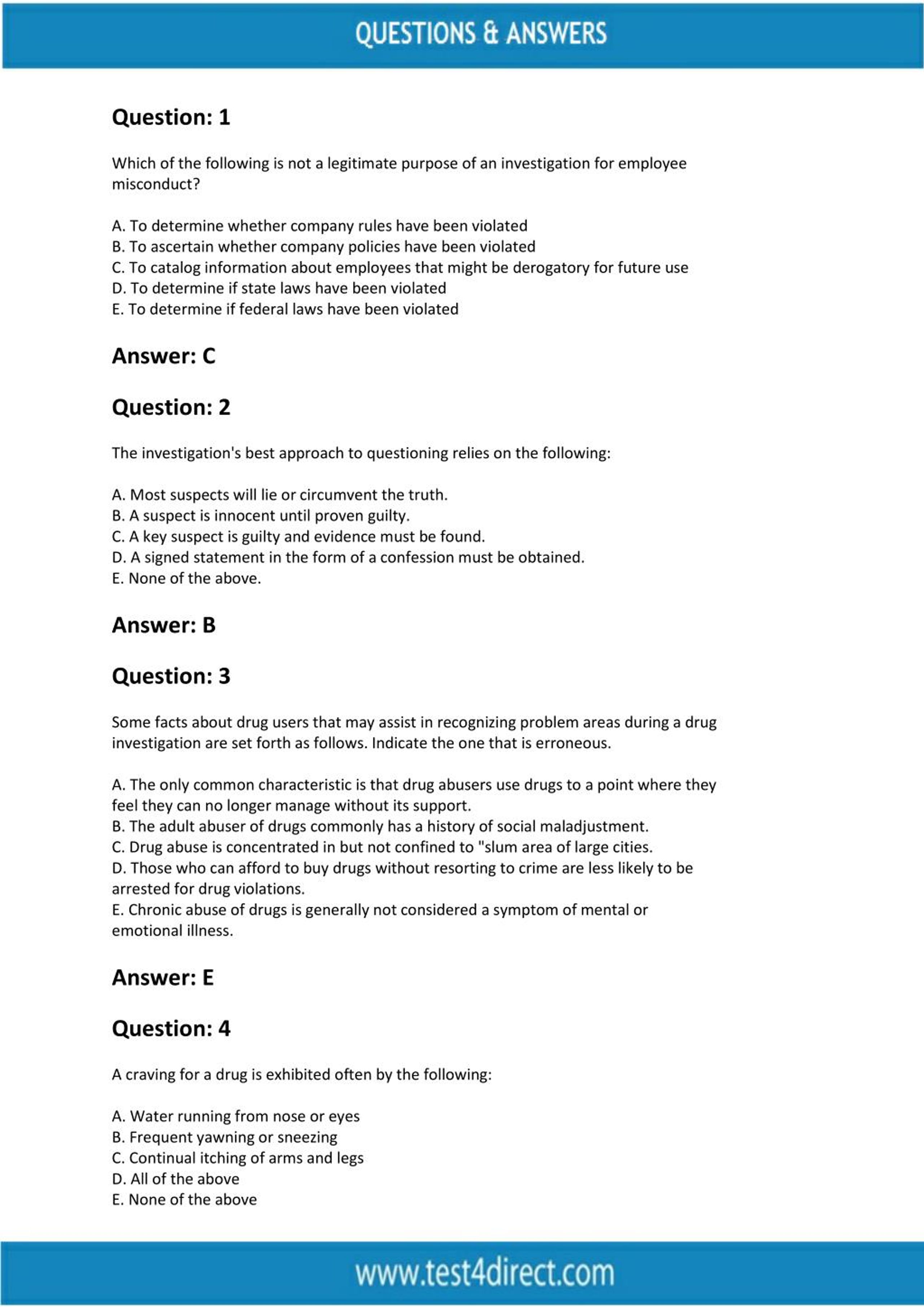 PSP Exam Assessment