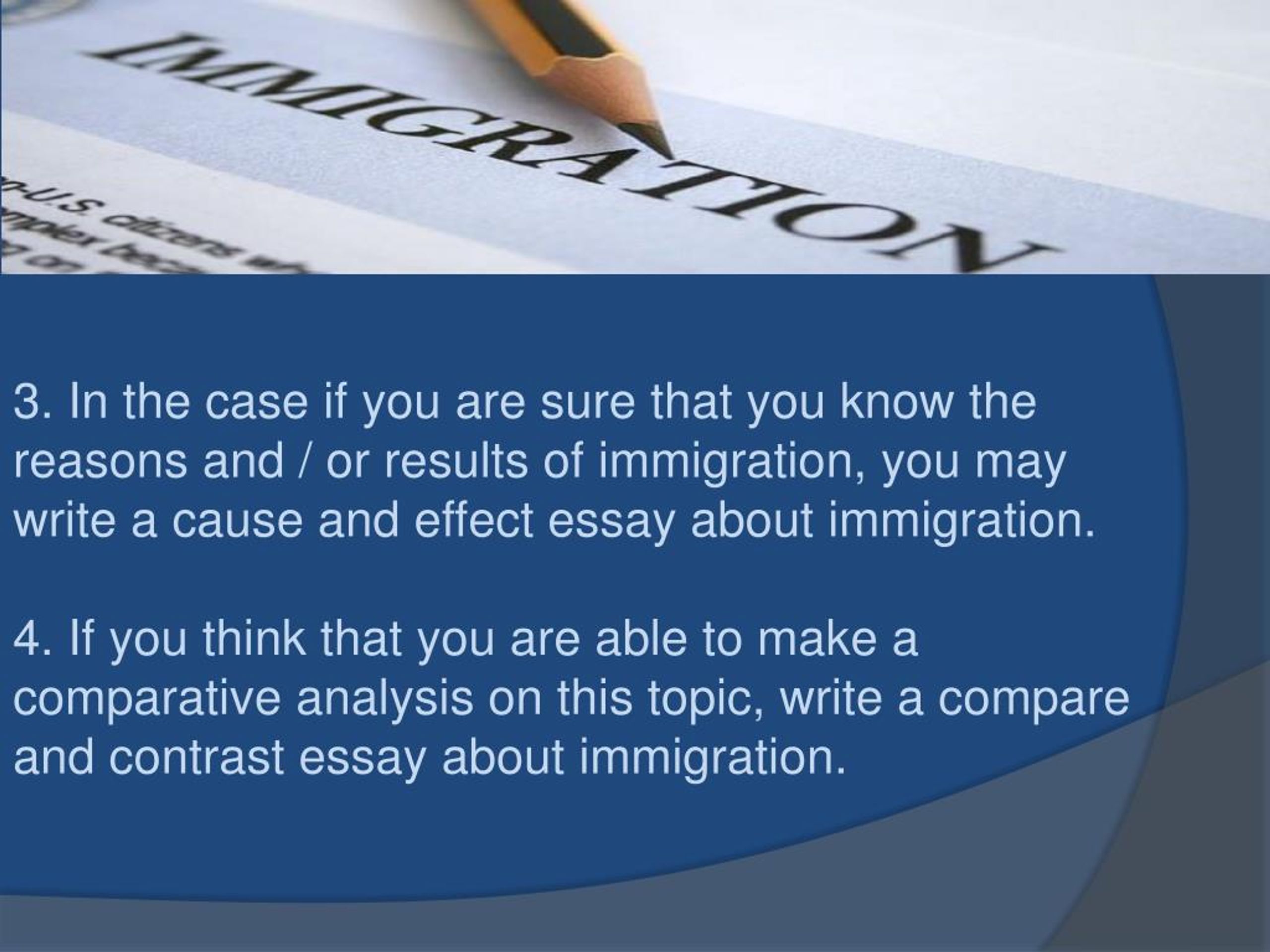opinion on immigration essay